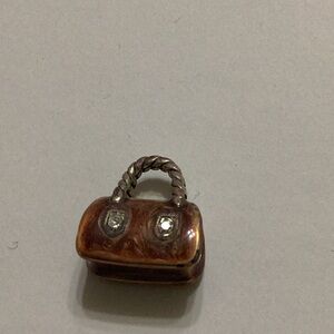 Silpada Brown Purse Charm, used for Display. Vintage